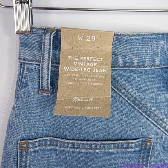 NEW Madewell The Perfect Vintage‎ Wide-Leg Jean in Harding Wash, 29 - Picture 12 of 16